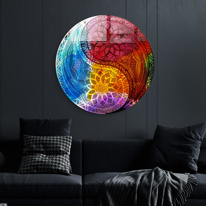 Wallity Cuadro Decorativo de Vidrio Templado Multicolor 60 cm
